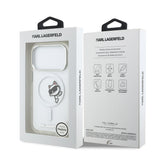 Husa telefon Karl Lagerfeld pentru Apple iPhone 17 Pro Max, IML Choupette Peekaboo MagSafe, Transparentă