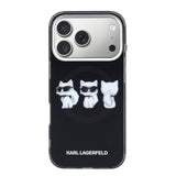 Husa telefon MagSafe pentru Apple iPhone 17 Pro Max, Karl Lagerfeld IML Choupette Trio Watercolor, Neagra