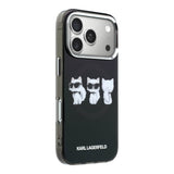 Husa telefon MagSafe pentru Apple iPhone 17 Pro Max, Karl Lagerfeld IML Choupette Trio Watercolor, Neagra
