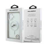 Husa Karl Lagerfeld compatibila cu iPhone 17 Pro, MagSafe/Magnetic, policarbonat, Transparent