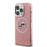 Husa Karl Lagerfeld compatibila cu iPhone 16 Pro, MagSafe/Magnetic, TPU, Roz