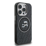Husa Karl Lagerfeld compatibila cu iPhone 15 Pro, MagSafe/Magnetic, policarbonat, TPU, Negru