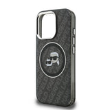 Husa Karl Lagerfeld compatibila cu iPhone 15 Pro, MagSafe/Magnetic, policarbonat, TPU, Negru