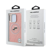 Husa Karl Lagerfeld compatibila cu iPhone 15 Pro Max, MagSafe/Magnetic, policarbonat, TPU, Negru