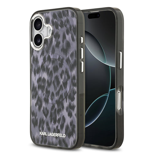 Husa Karl Lagerfeld compatibila cu iPhone 17, MagSafe/Magnetic, policarbonat, poliuretan, Gri
