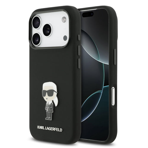Husa Karl Lagerfeld compatibila cu iPhone 17 Pro, MagSafe/Magnetic, TPU, Negru