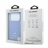 Husa telefon Karl Lagerfeld pentru Apple iPhone 18 Pro Max / 17 Pro Max, PU Grained Semi Wrap, K/CH Heads, MagSafe, Albastra