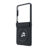 Husa telefon Karl Lagerfeld pentru Samsung Galaxy Z Flip 8, PU K/C Heads Magnetic, Neagra