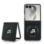 Husa telefon Karl Lagerfeld pentru Samsung Galaxy Z Flip 8, PU K/C Heads Magnetic, Neagra