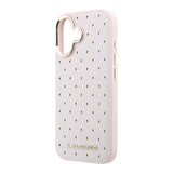 Husa telefon Karl Lagerfeld pentru Apple iPhone 17, PU Perforated Gold Dots, MagSafe, Roz