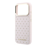 Husa telefon pentru Apple iPhone 17 Pro Max, Karl Lagerfeld, PU Perforated Gold Dots, MagSafe, Roz