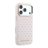 Husa telefon pentru Apple iPhone 17 Pro, Karl Lagerfeld, PU Perforated Gold Dots, MagSafe, Roz