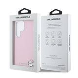 Husa cu inel Karl Lagerfeld compatibila cu Galaxy S25 Ultra, piele PU, Roz
