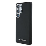 Husa cu inel Karl Lagerfeld compatibila cu Galaxy S25 Ultra, piele, Negru