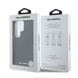Husa cu inel Karl Lagerfeld compatibila cu Galaxy S25 Ultra, piele, Negru