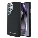 Husa cu inel Karl Lagerfeld compatibila cu Galaxy S25 Ultra, piele, Negru
