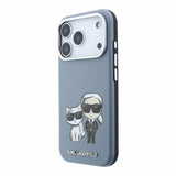 Husa spate Karl Lagerfeld pentru Apple iPhone 18 Pro Max / 17 Pro Max, PU Semi Wrap, Smooth Sketch Bodies, MagSafe, Albastră