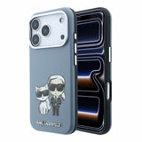 Husa spate Karl Lagerfeld pentru Apple iPhone 18 Pro / 17 Pro, PU Semi Wrap, Smooth Sketch, MagSafe, Albastră