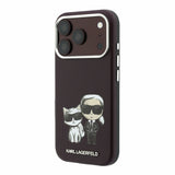 Husa telefon Karl Lagerfeld pentru Apple iPhone 18 Pro Max / 17 Pro Max, PU Semi Wrap, Smooth Sketch Bodies, MagSafe, Burgundy