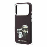 Husa telefon Karl Lagerfeld pentru Apple iPhone 18 Pro Max / 17 Pro Max, PU Semi Wrap, Smooth Sketch Bodies, MagSafe, Burgundy