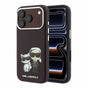Husa telefon Karl Lagerfeld pentru Apple iPhone 18 Pro Max / 17 Pro Max, PU Semi Wrap, Smooth Sketch Bodies, MagSafe, Burgundy