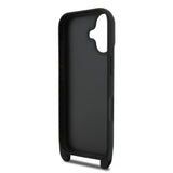 Husa Karl Lagerfeld compatibila cu iPhone 17, piele ecologica PU Saffiano, Negru
