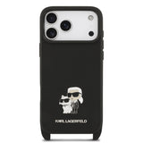 Husa Karl Lagerfeld compatibila cu iPhone 17 Pro Max, piele eco PU Saffiano, Negru