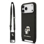 Husa Karl Lagerfeld compatibila cu iPhone 17 Pro Max, piele eco PU Saffiano, Negru