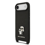 Husa Karl Lagerfeld compatibila cu iPhone 17 Air, piele eco PU Saffiano, Negru