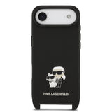 Husa Karl Lagerfeld compatibila cu iPhone 17 Air, piele eco PU Saffiano, Negru