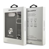 Husa Karl Lagerfeld compatibila cu iPhone 17 Air, piele eco PU Saffiano, Negru