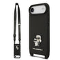 Husa Karl Lagerfeld compatibila cu iPhone 17 Air, piele eco PU Saffiano, Negru