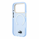 Husa telefon LACOSTE pentru Apple iPhone 18 Pro Max / 17 Pro Max, IML Shockproof Petit Pique Gold Logo MagSafe, Albastră