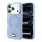 Husa telefon LACOSTE IML Shockproof Petit Pique Gold Logo MagSafe pentru Apple iPhone 17 Pro / 18 Pro, Albastră