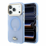 Husa telefon LACOSTE pentru Apple iPhone 18 Pro Max / 17 Pro Max, IML Shockproof Petit Pique Gold Logo MagSafe, Albastră