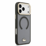 Husa telefon LACOSTE IML Shockproof Petit Pique MagSafe pentru Apple iPhone 17 Pro / 18 Pro, Neagra