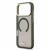 Husa telefon LACOSTE IML Shockproof Petit Pique MagSafe pentru Apple iPhone 17 Pro / 18 Pro, Neagra