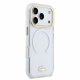 Husa telefon LACOSTE IML Shockproof Petit Pique Gold Logo MagSafe pentru Apple iPhone 17 Pro / 18 Pro, Transparenta
