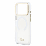 Husa telefon LACOSTE IML Shockproof Petit Pique Gold Logo MagSafe pentru Apple iPhone 17 Pro / 18 Pro, Transparenta