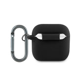 Husa silicon pentru Apple AirPods 4 LACOSTE, cu logo Croc, Neagra