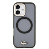 Husa Lacoste compatibila cu iPhone 17, MagSafe/Magnetic, TPU, Negru