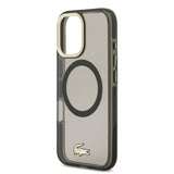 Husa Lacoste compatibila cu iPhone 17, MagSafe/Magnetic, TPU, Negru