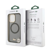 Husa Lacoste compatibila cu iPhone 17, MagSafe/Magnetic, TPU, Negru