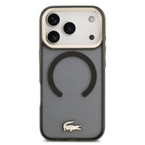 Husa telefon pentru Apple iPhone 17 Pro, PC/TPU, Finisaj Frosted, Logo Auriu, MagSafe, Neagra