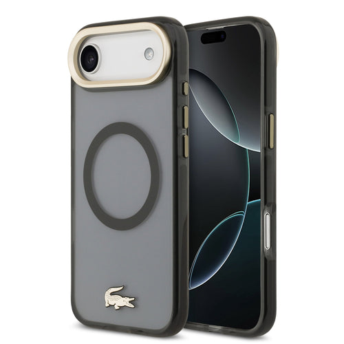 Husa Lacoste compatibila cu iPhone 17 Air, MagSafe/Magnetic, TPU, Negru