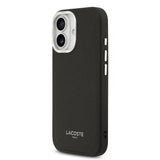Husa Lacoste compatibila cu iPhone 17, MagSafe/Magnetic, piele PU, Negru