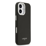 Husa Lacoste compatibila cu iPhone 17, MagSafe/Magnetic, piele PU, Negru