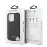 Husa Lacoste compatibila cu iPhone 17, MagSafe/Magnetic, piele PU, Negru