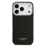 Husa piele pentru Apple iPhone 17 Pro Max, LACOSTE Champs Elysees MagSafe, Neagra