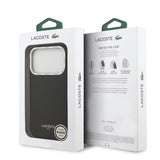 Husa piele pentru Apple iPhone 17 Pro Max, LACOSTE Champs Elysees MagSafe, Neagra
